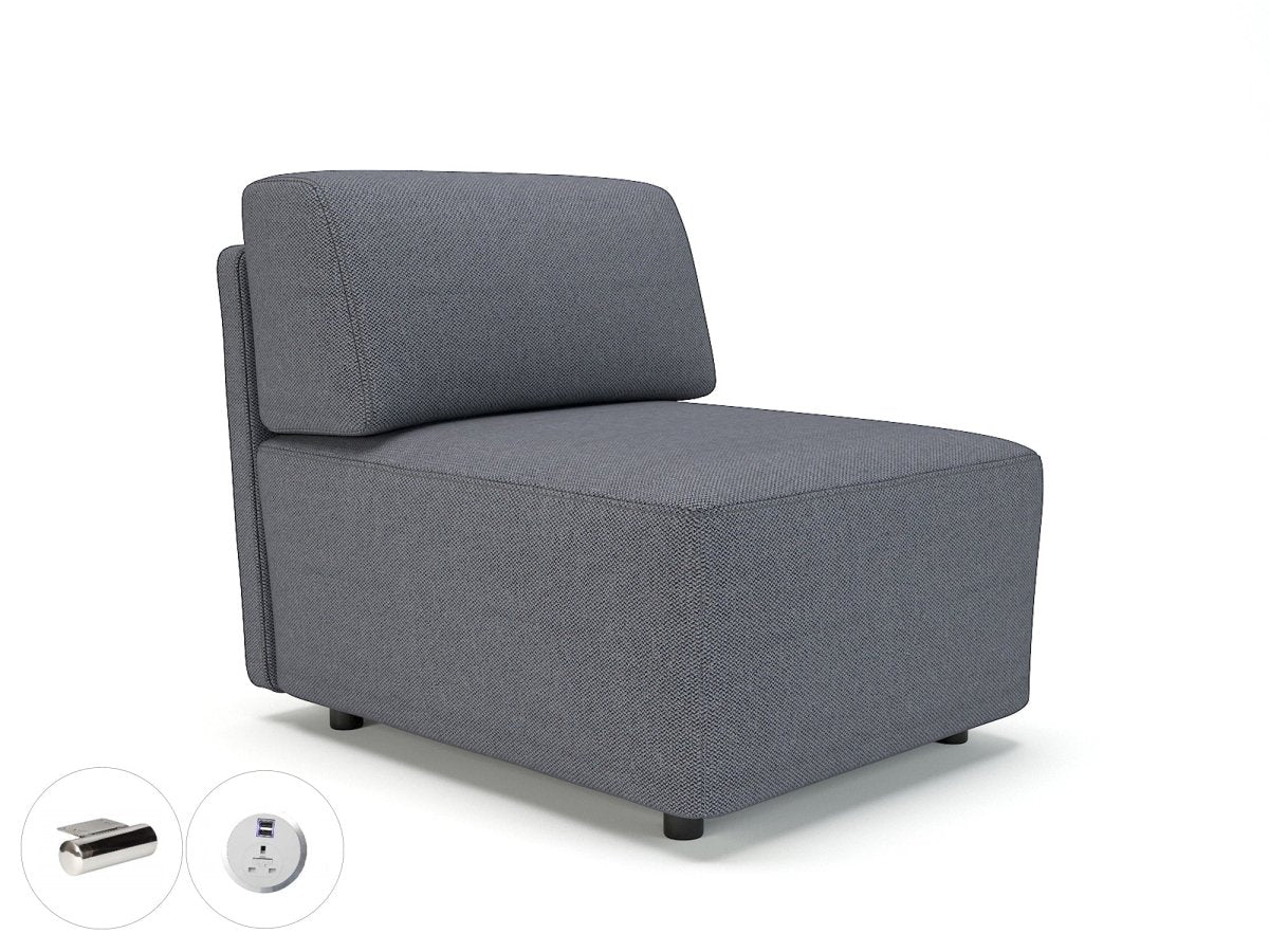 Office furniture loomis-65cm-wide-modular-unit-in-camira-era-fabric-with-socket Dynamic   Colour  
