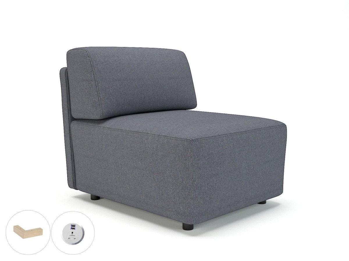 Office furniture loomis-65cm-wide-modular-unit-in-camira-era-fabric-with-socket Dynamic   Colour  