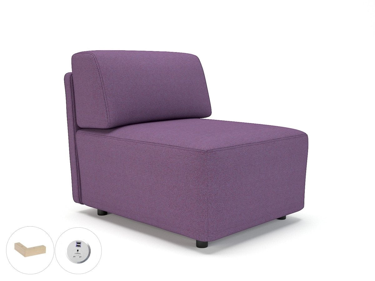 Office furniture loomis-65cm-wide-modular-unit-in-camira-era-fabric-with-socket Dynamic   Colour  