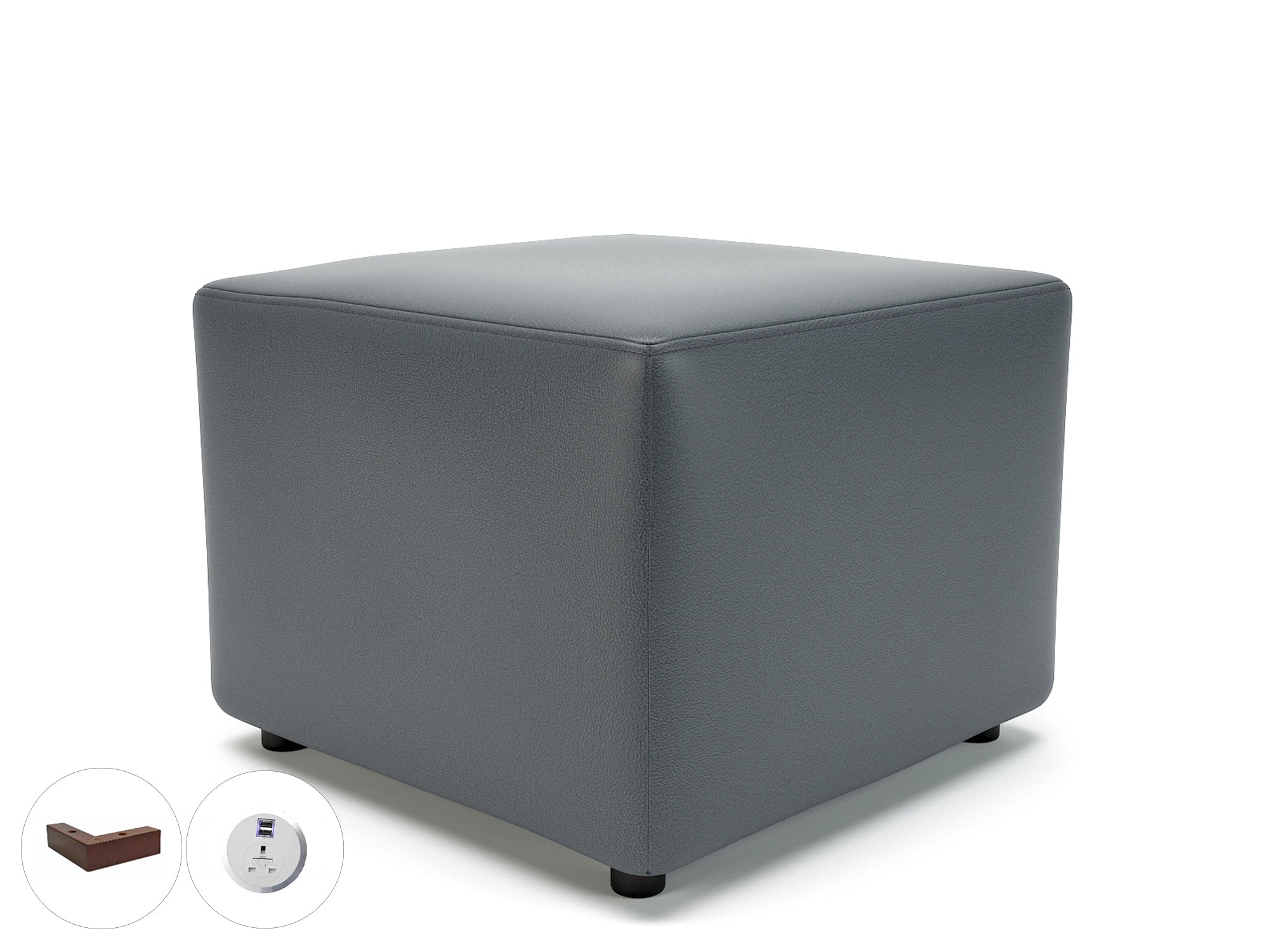 crofton-62cm-square-in-cristina-marrone-ultima-faux-leather-with-socket Dynamic  Ebony Wood Colour Atlantic 