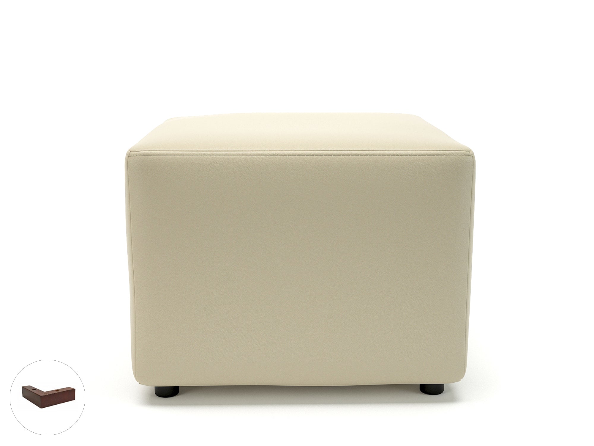 Office furniture crofton-62cm-square-in-cristina-marrone-ultima-faux-leather Dynamic  Light Wood Colour Cream 