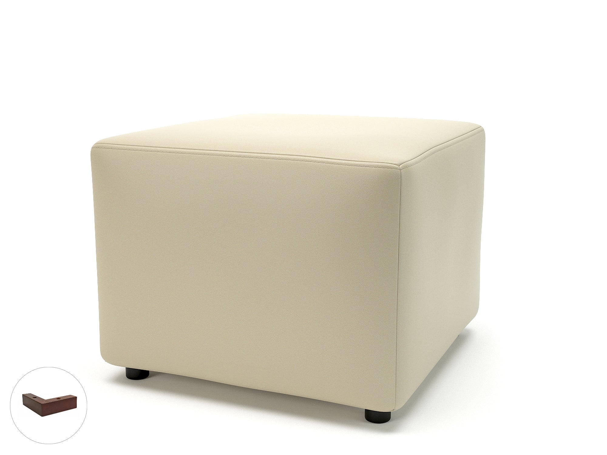 Office furniture crofton-62cm-square-in-cristina-marrone-ultima-faux-leather Dynamic  Ebony Wood Colour Mocha 