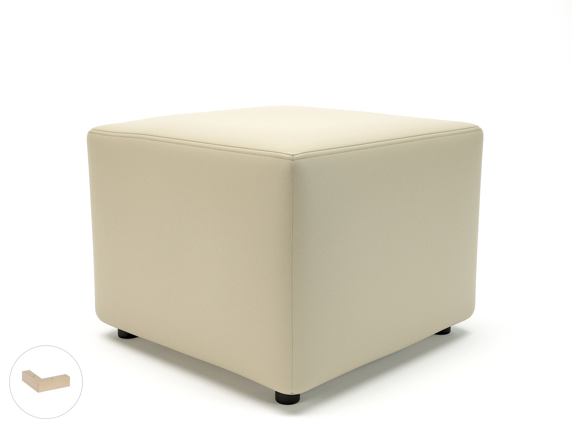 Office furniture crofton-62cm-square-in-cristina-marrone-ultima-faux-leather Dynamic  Light Wood Colour Mocha 