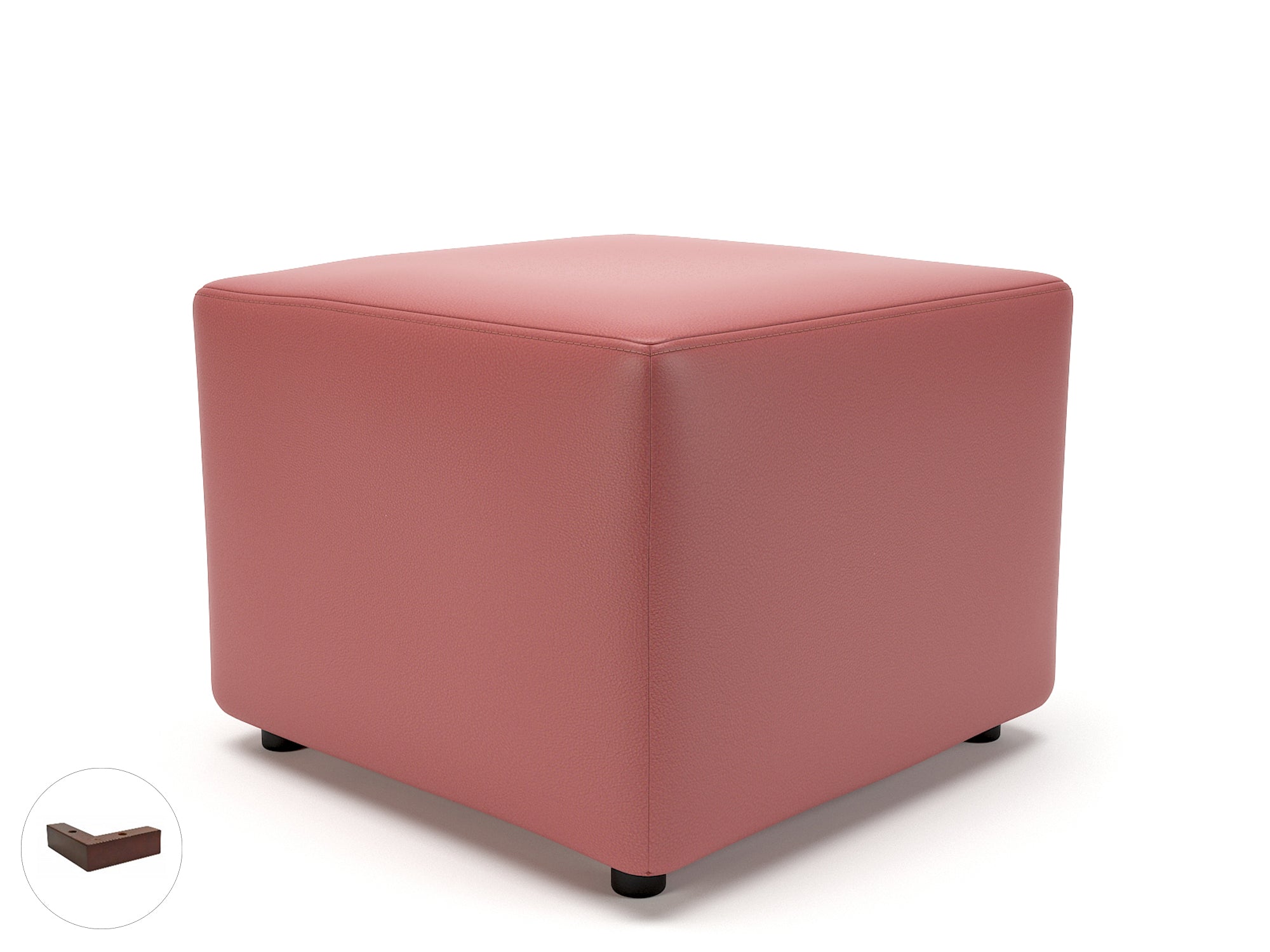 Office furniture crofton-62cm-square-in-cristina-marrone-ultima-faux-leather Dynamic  Ebony Wood Colour Taupe 