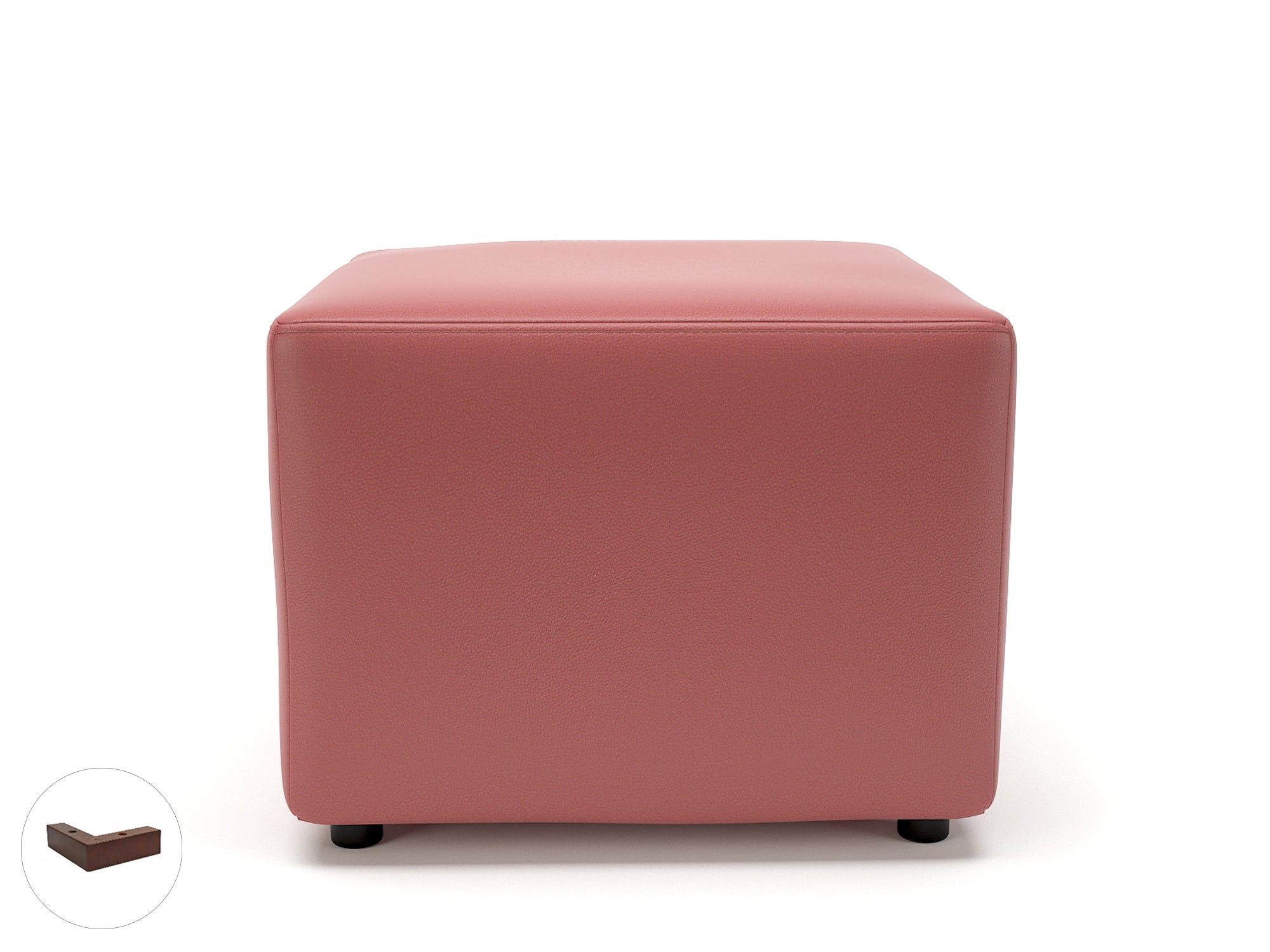 Office furniture crofton-62cm-square-in-cristina-marrone-ultima-faux-leather Dynamic  Light Wood Colour Taupe 