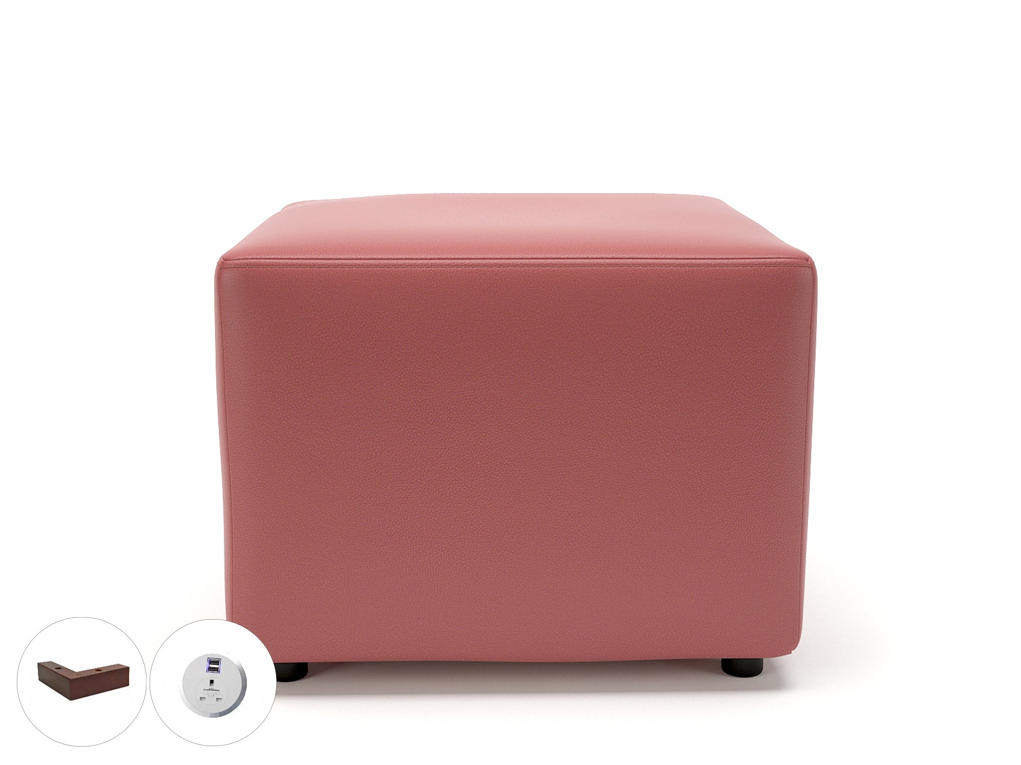 crofton-62cm-square-in-cristina-marrone-ultima-faux-leather-with-socket Dynamic  Light Wood Colour Taupe 