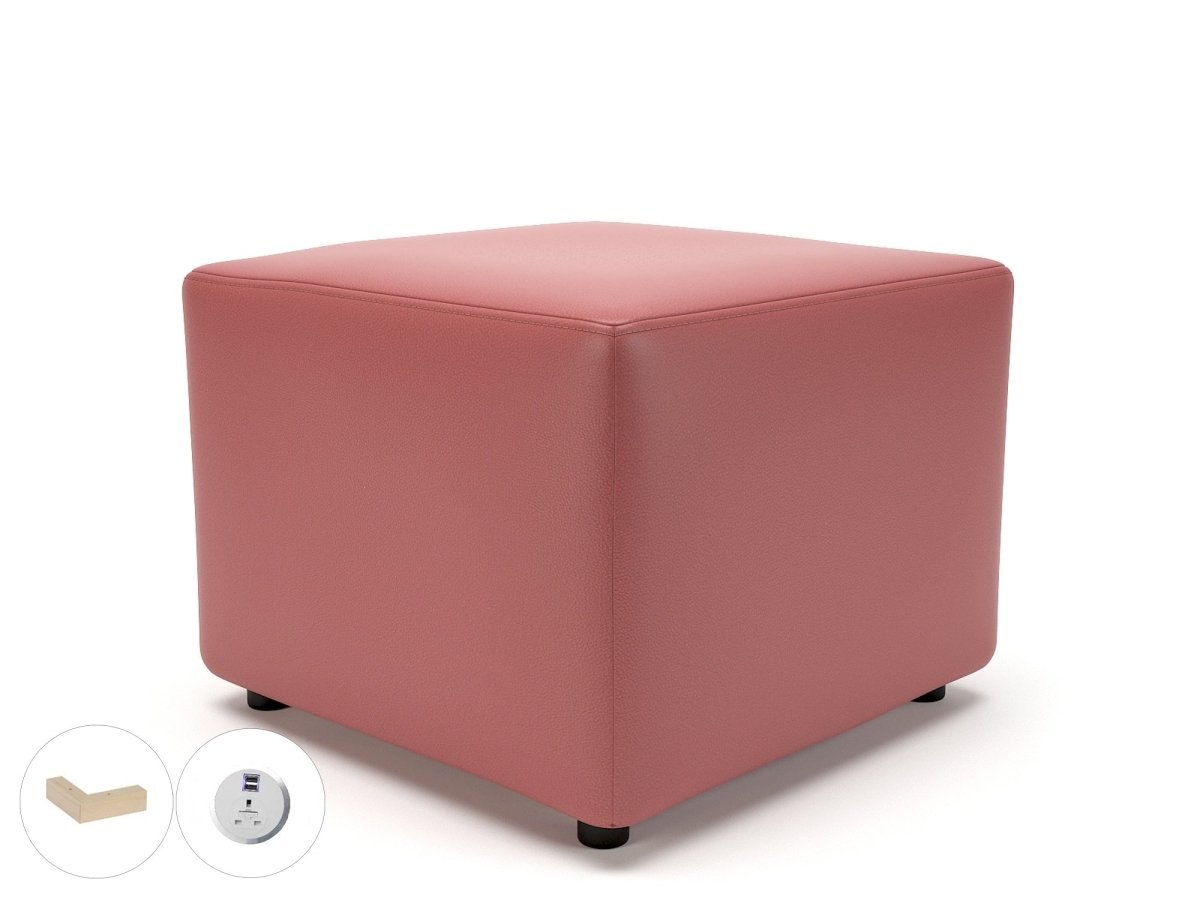 Office furniture crofton-62cm-square-in-cristina-marrone-ultima-faux-leather-with-socket Dynamic   Colour  