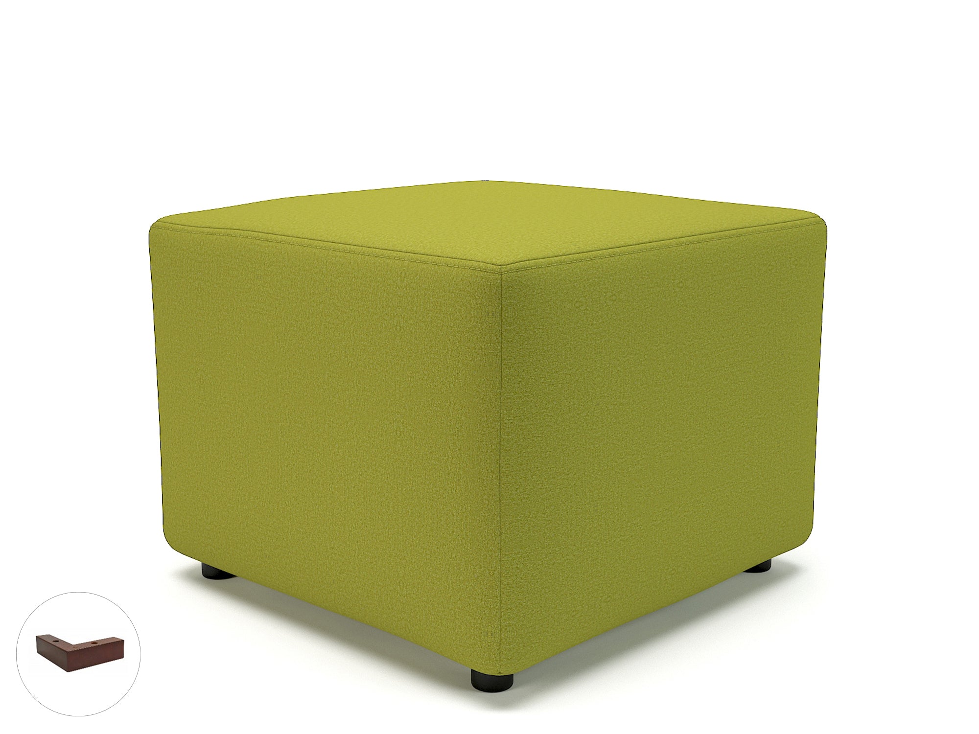 Crofton 62cm Square in Warwick Dolly Fabric Ebony Wood Colour Citron 