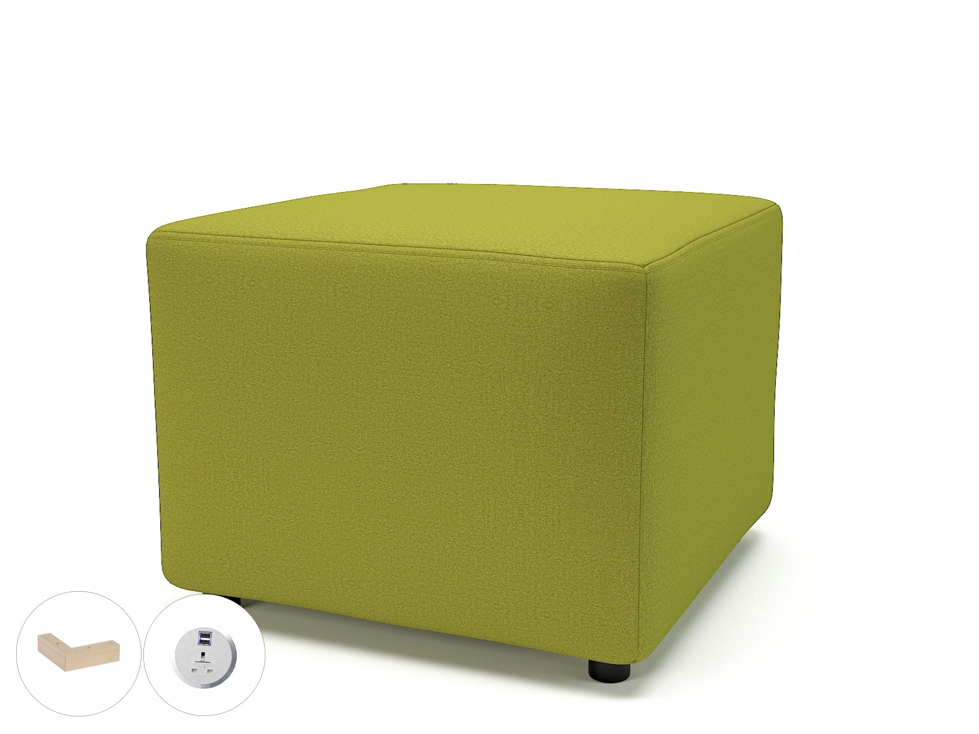 Office furniture crofton-62cm-square-in-warwick-dolly-fabric-with-socket Dynamic  Light Wood Colour Ebony 