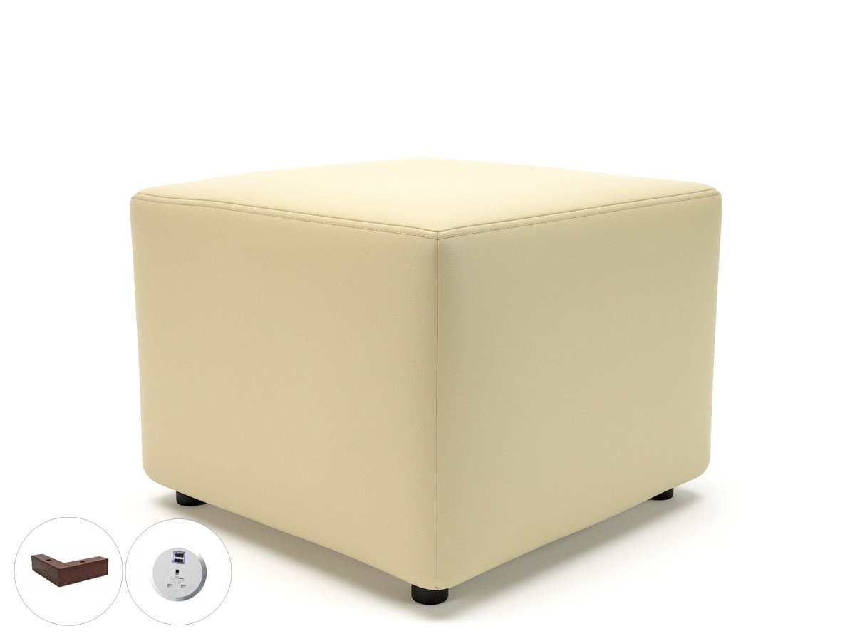 Office furniture crofton-62cm-square-in-cristina-marrone-ultima-faux-leather-with-socket Dynamic   Colour  