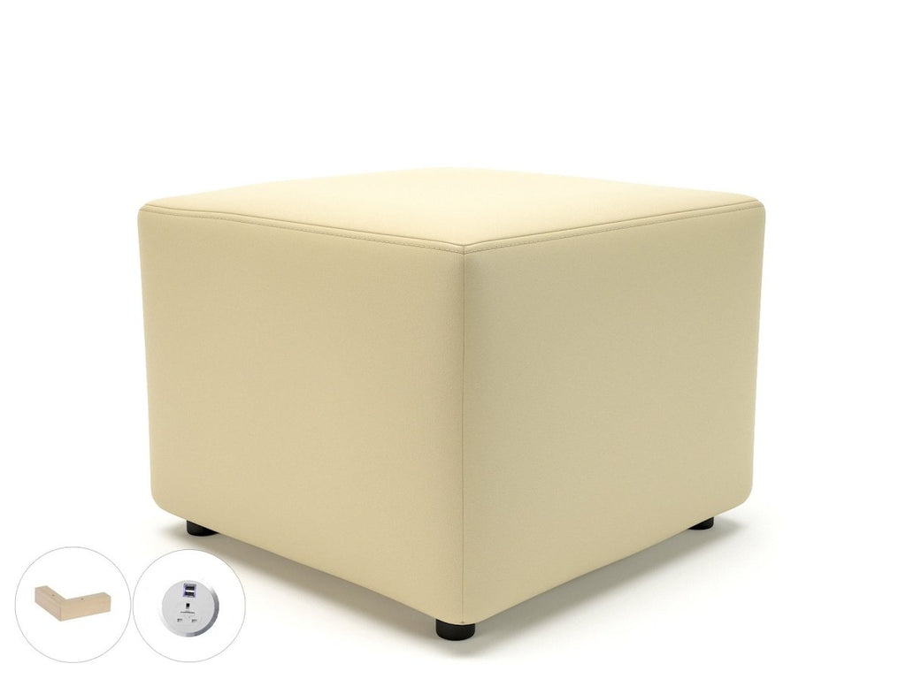 Office furniture crofton-62cm-square-in-cristina-marrone-ultima-faux-leather-with-socket Dynamic   Colour  