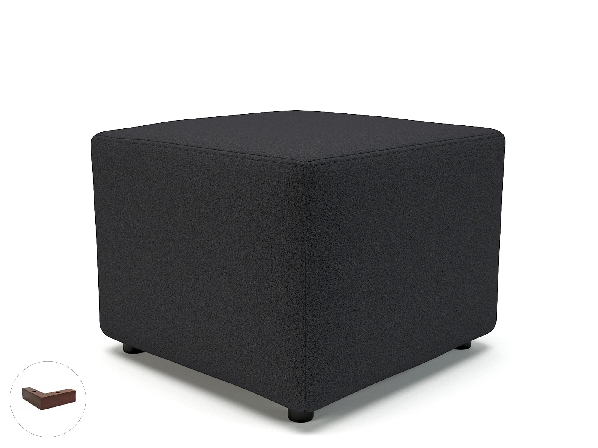 Office furniture crofton-62cm-square-in-warwick-dolly-fabric Dynamic  Ebony Wood Colour Lagoon 