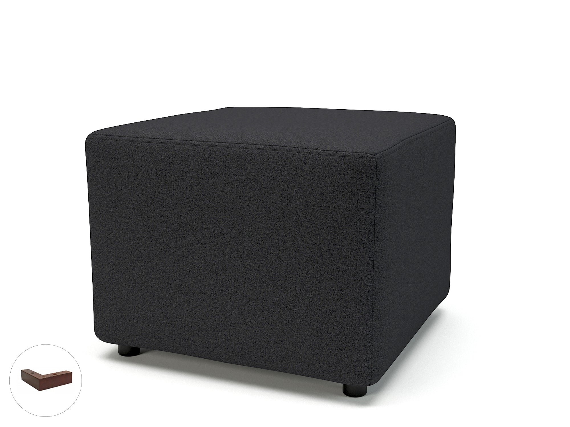 Office furniture crofton-62cm-square-in-warwick-dolly-fabric Dynamic  Ebony Wood Colour Linen 
