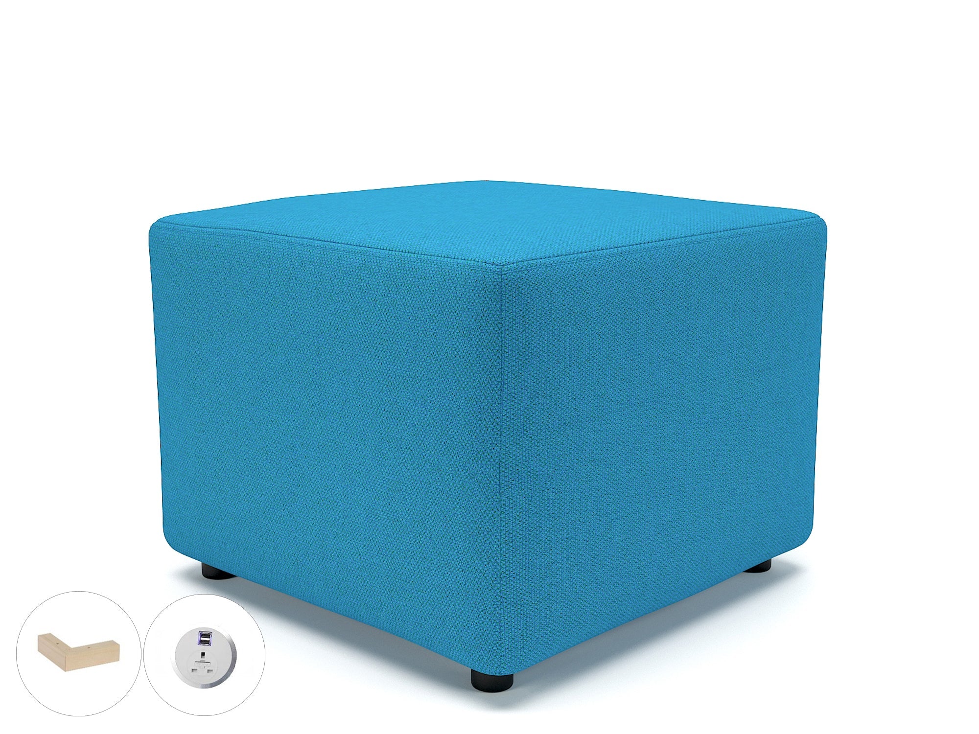 Office furniture crofton-62cm-square-in-camira-era-fabric-with-socket Dynamic  Light Wood Colour Perennial 