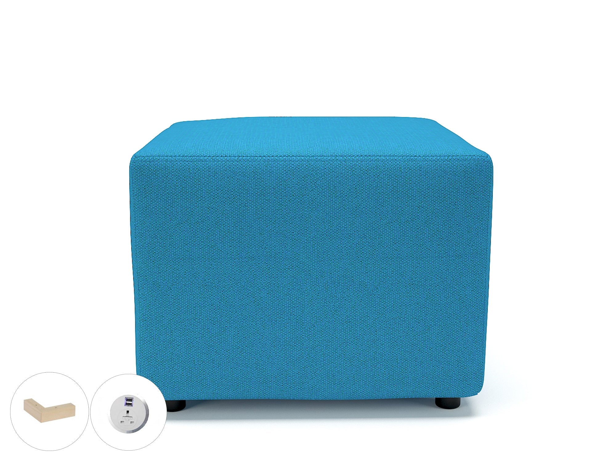 Office furniture crofton-62cm-square-in-camira-era-fabric-with-socket Dynamic  Ebony Wood Colour Period 