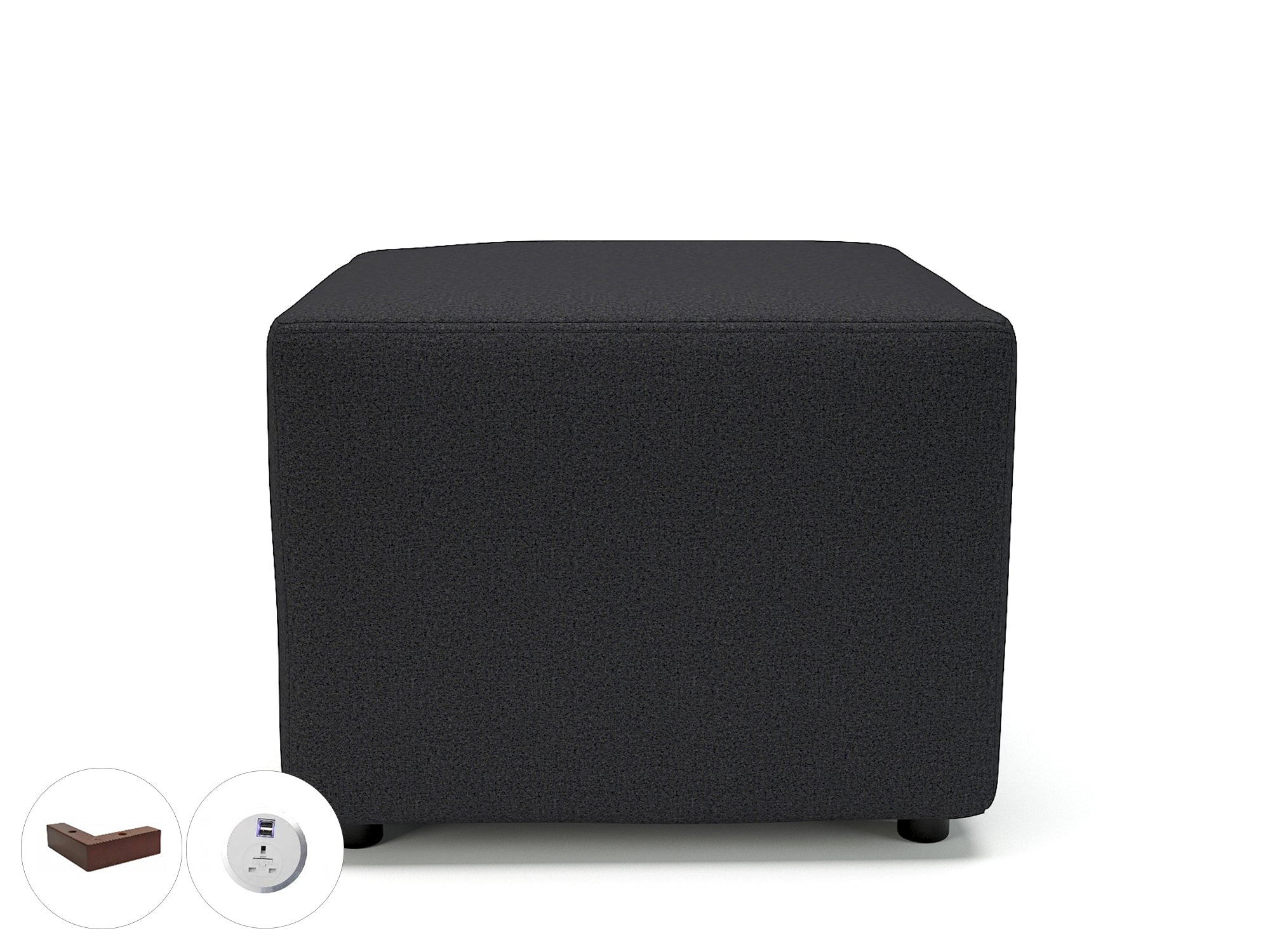 Office furniture crofton-62cm-square-in-warwick-dolly-fabric-with-socket Dynamic  Light Wood Colour Lagoon 
