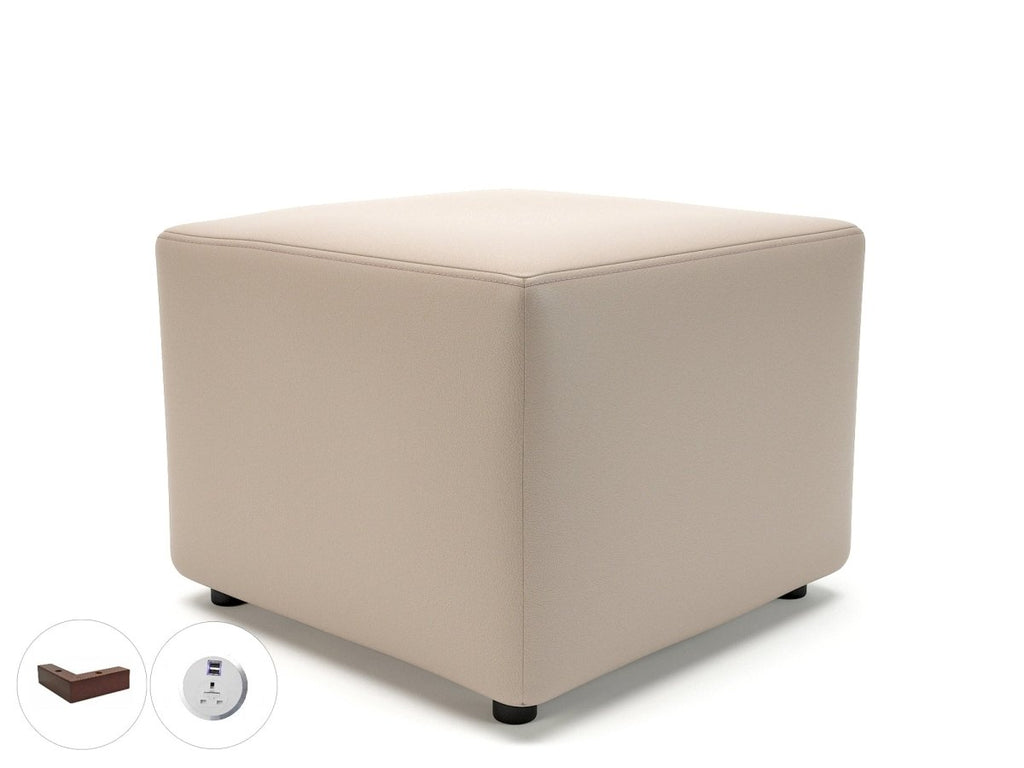 Office furniture crofton-62cm-square-in-cristina-marrone-ultima-faux-leather-with-socket Dynamic   Colour  