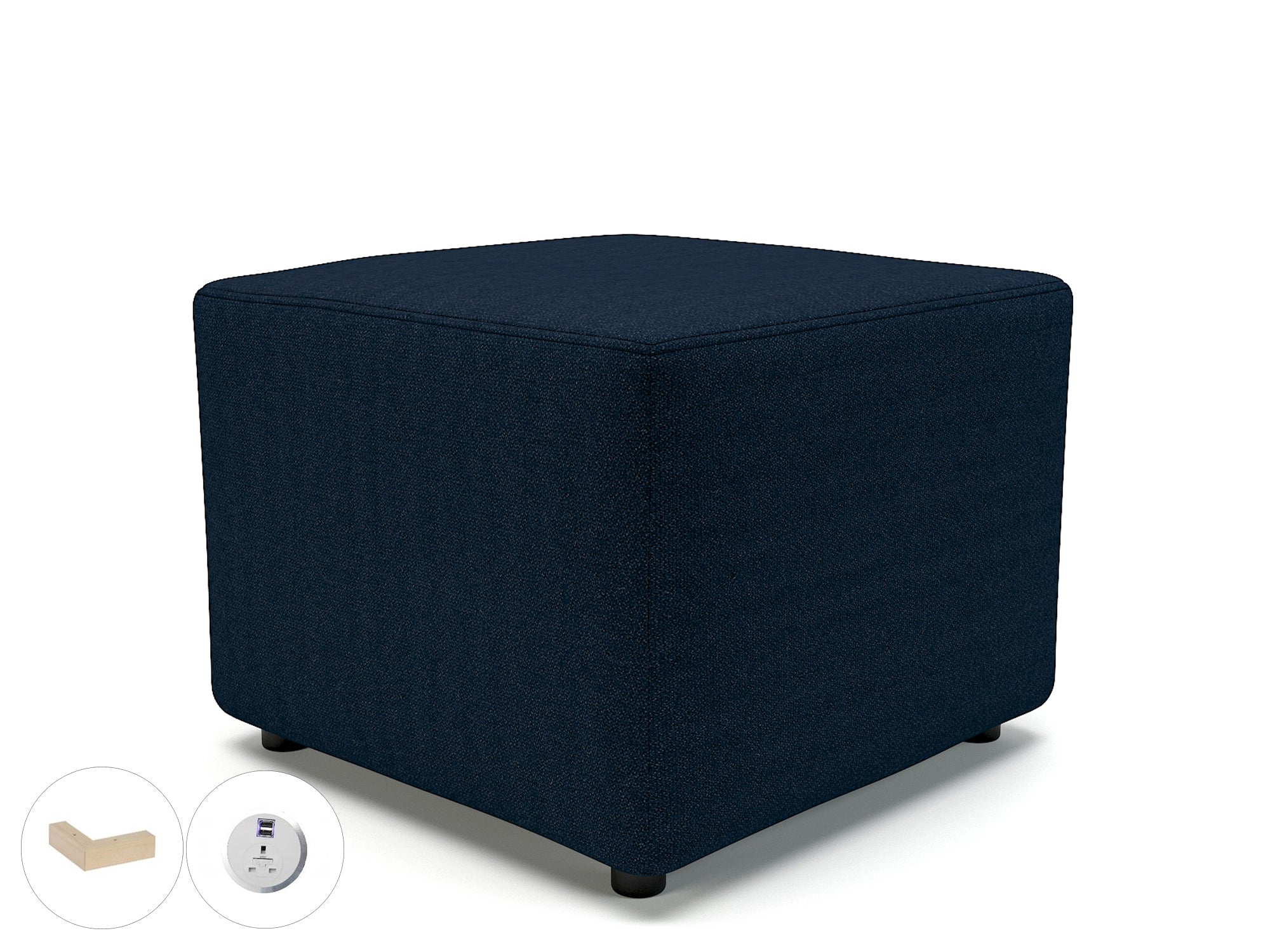 Office furniture crofton-62cm-square-in-camira-era-fabric-with-socket Dynamic  Light Wood Colour Prime 