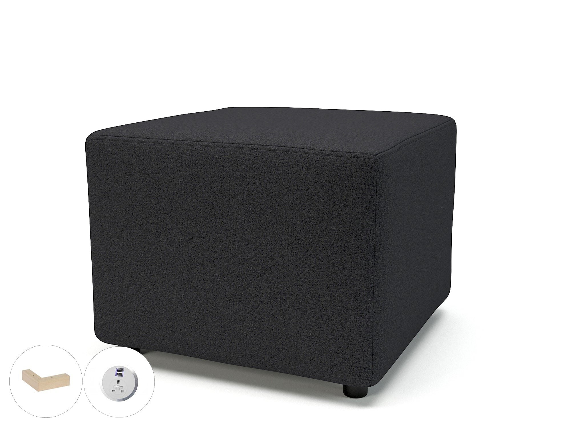 Office furniture crofton-62cm-square-in-warwick-dolly-fabric-with-socket Dynamic  Light Wood Colour Marmalade 