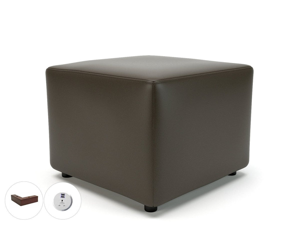 Office furniture crofton-62cm-square-in-cristina-marrone-ultima-faux-leather-with-socket Dynamic   Colour  