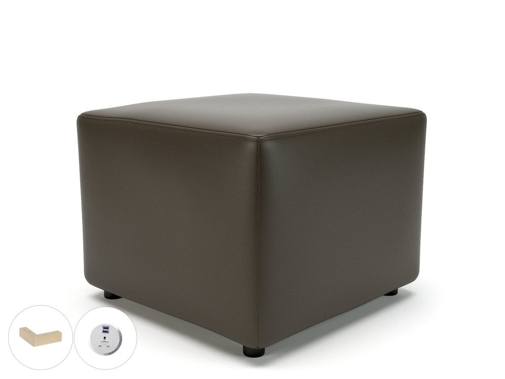Office furniture crofton-62cm-square-in-cristina-marrone-ultima-faux-leather-with-socket Dynamic   Colour  