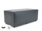 Office Sofa Ottawa 122cm Wide in Cristina Marrone Ultima Faux Leather with Socket Ebony Wood Colour Atlantic 
