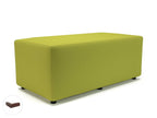 Office Sofa Ottawa 122cm Wide in Warwick Dolly Fabric Ebony Wood Colour Citron 
