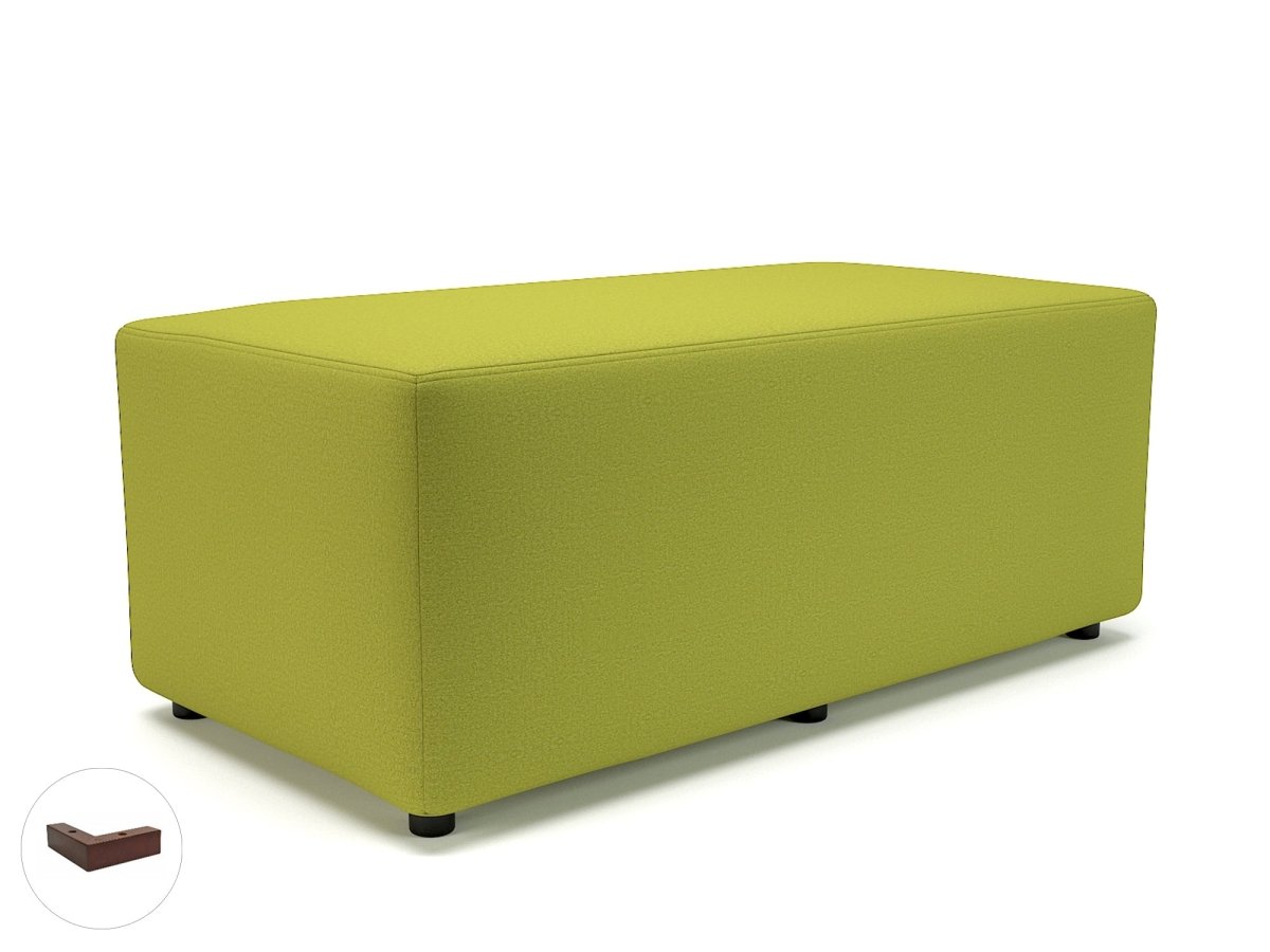 Office Sofa Ottawa 122cm Wide in Warwick Dolly Fabric Ebony Wood Colour Citron 
