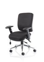 Office furniture chiro-medium-back-operator-chair Dynamic  Black Fabric  With Height Adjustable & Folding Arms Black