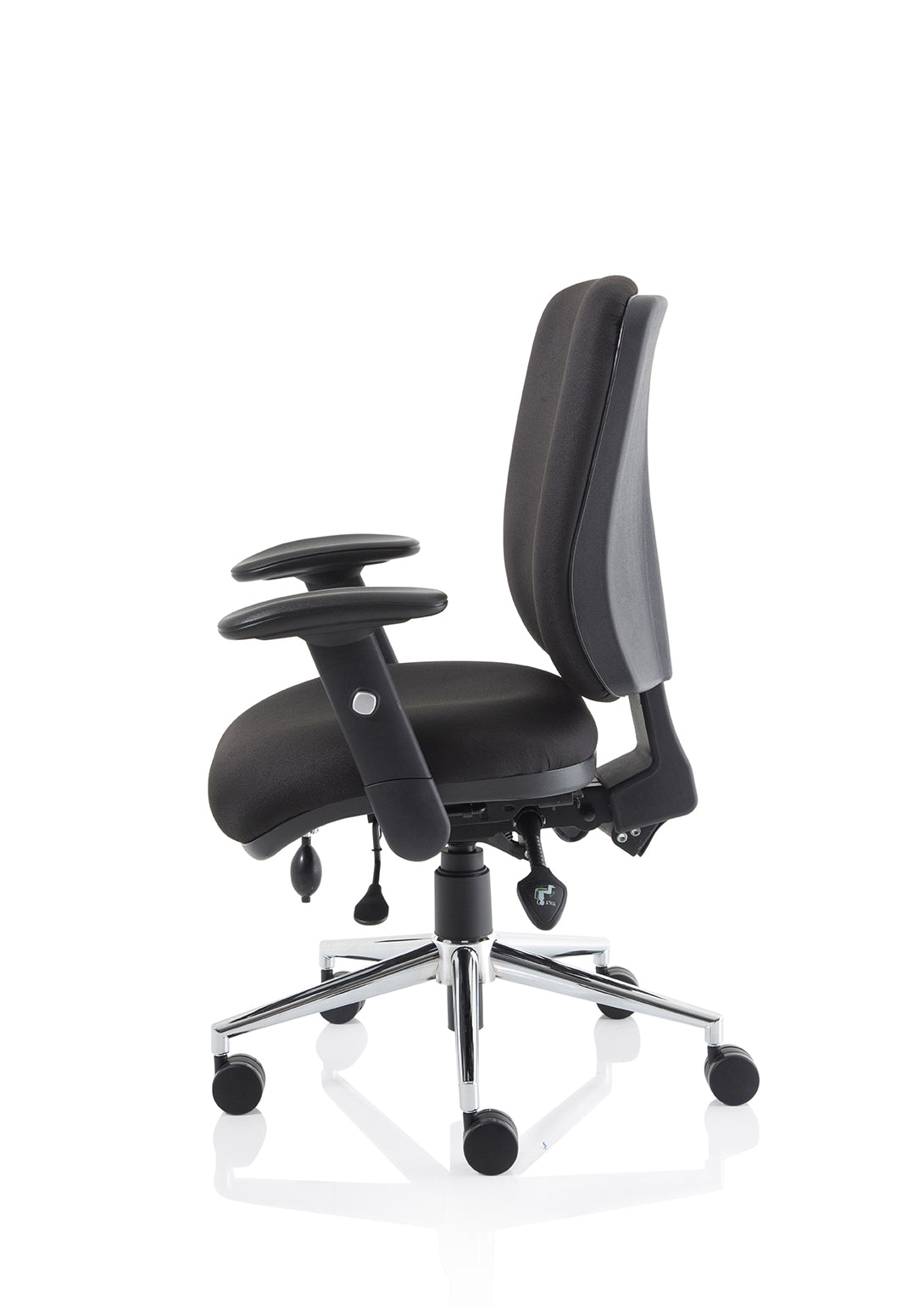 Office furniture chiro-medium-back-operator-chair Dynamic  Blue Fabric  None Matching Bespoke Colour
