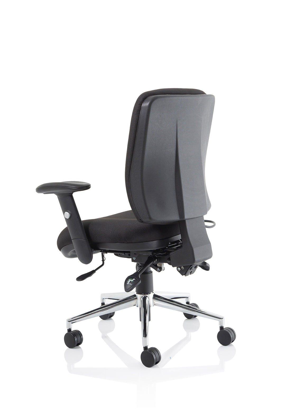 chiro-medium-back-operator-chair Dynamic  Blue Fabric  With Height Adjustable Arms Matching Bespoke Colour