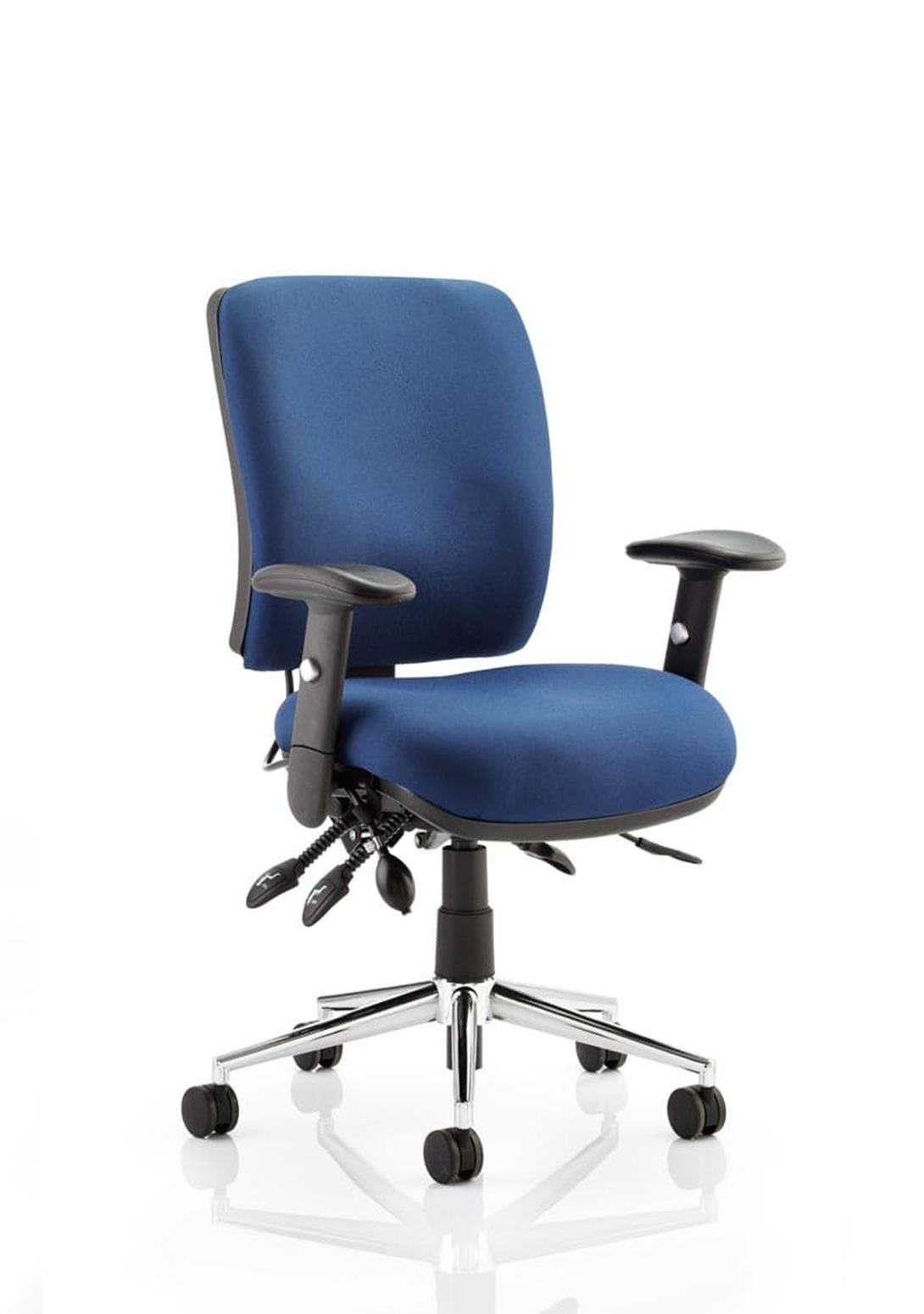Office furniture chiro-medium-back-operator-chair Dynamic  Bespoke Bergamot Cherry  With Height Adjustable Arms Black