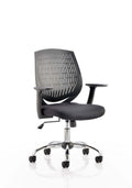 Dura Medium Back Task Operator Office Chair with Arms Black  Black With Arms