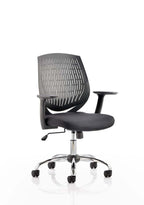 Dura Medium Back Task Operator Office Chair with Arms Black  Black With Arms
