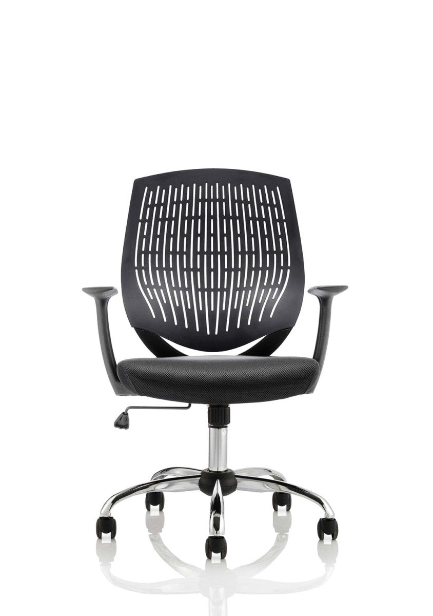 Office furniture dura-operator-chair Dynamic  Black  Bespoke Bergamot Cherry With Arms