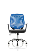 Office furniture dura-operator-chair Dynamic  Black  Bespoke Stevia Blue With Arms