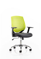 Office furniture dura-operator-chair Dynamic  Black  Bespoke Senna Yellow With Arms