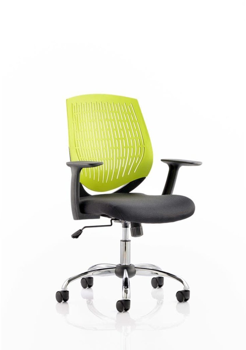 Office furniture dura-operator-chair Dynamic  Black  Bespoke Senna Yellow With Arms