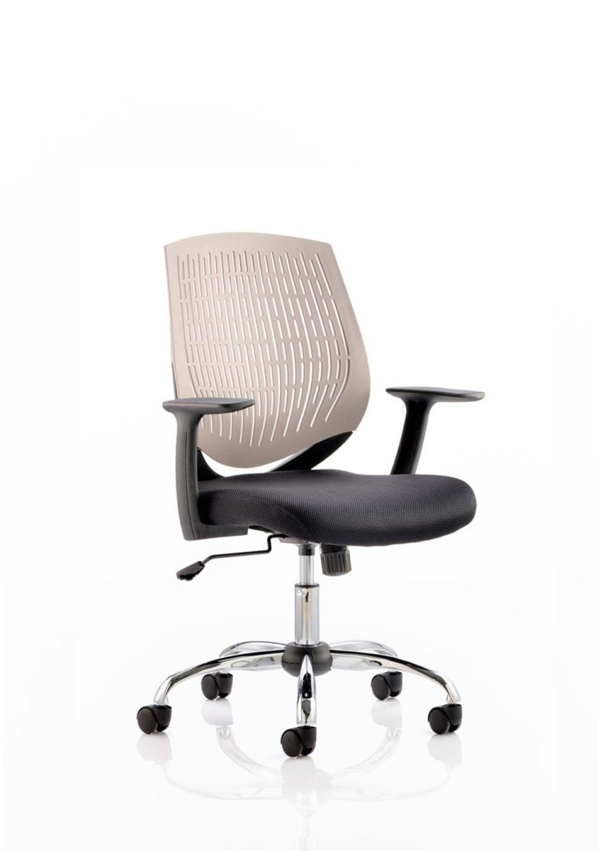 Office furniture dura-operator-chair Dynamic  Black  Bespoke Maringa Teal With Arms