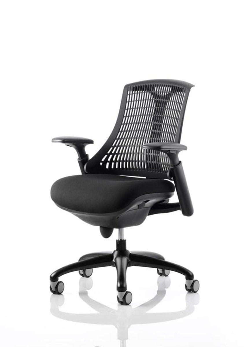 Office furniture flex-task-operator-chair-black-frame Dynamic  Black Colour White 