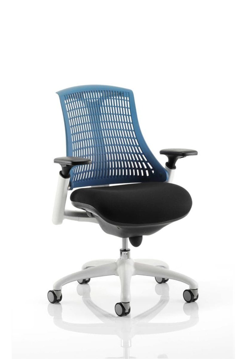 Office furniture flex-task-operator-chair-white-frame Dynamic  Black Colour Red 