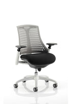Office furniture flex-task-operator-chair-white-frame Dynamic  Black Colour Orange 