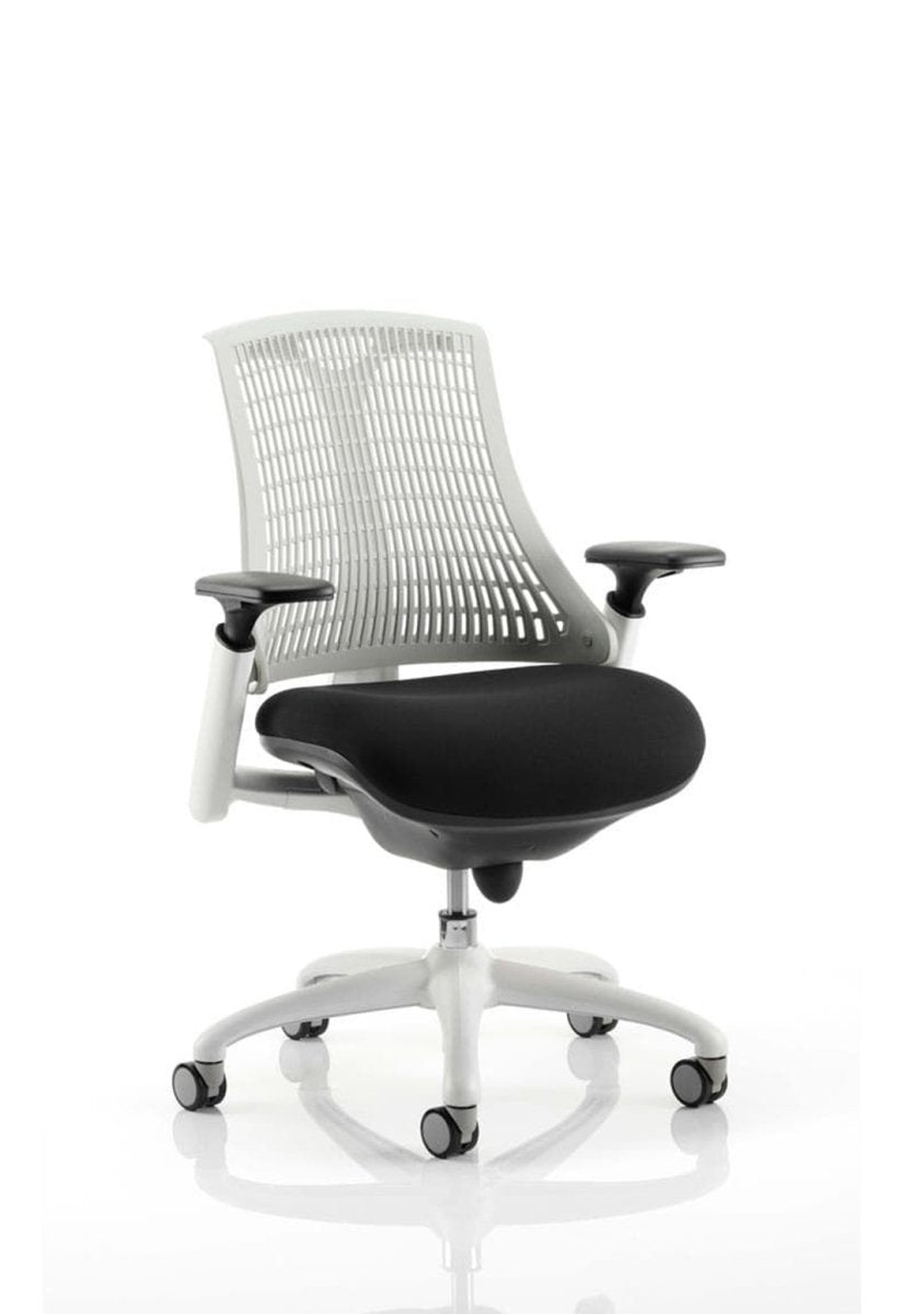 Office furniture flex-task-operator-chair-white-frame Dynamic  Black Colour Blue 