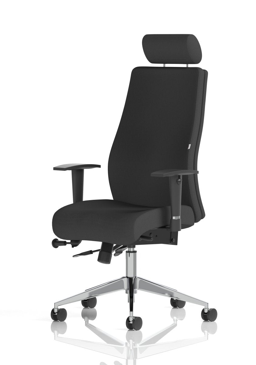 Office furniture onyx-ergo-posture-chair-with-headrest Dynamic  Black Leather  Black None
