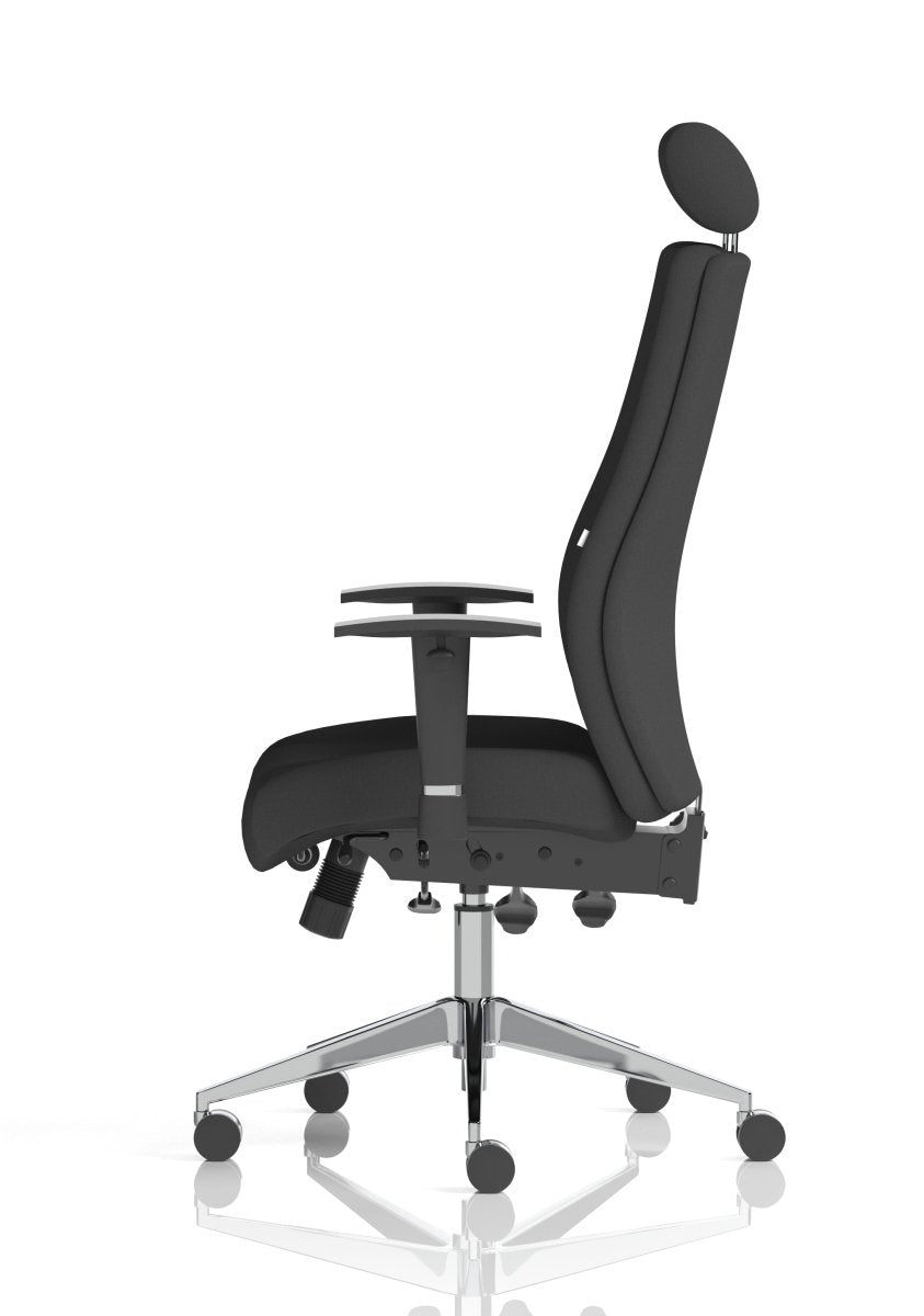 Office furniture onyx-ergo-posture-chair-with-headrest Dynamic  Black Leather  Black With Headrest