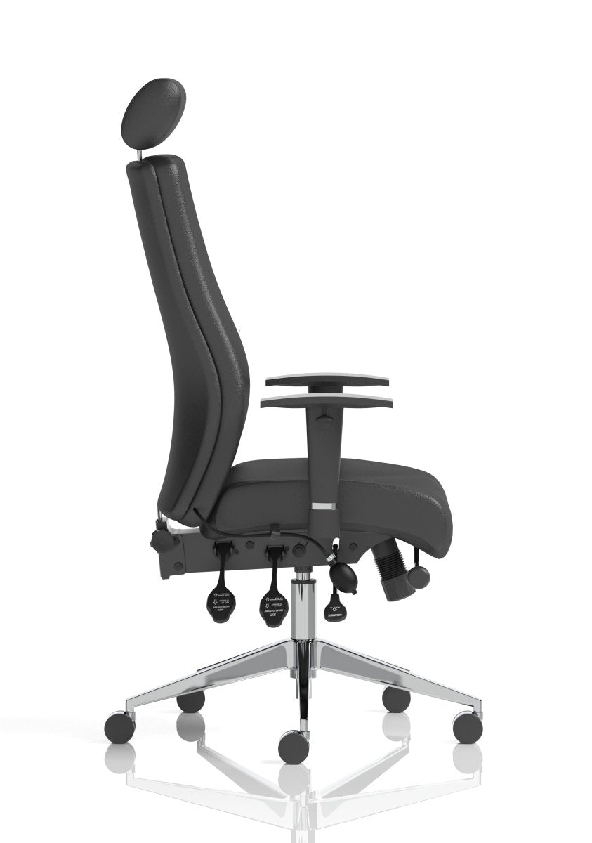 onyx-ergo-posture-chair-with-headrest Dynamic  Bespoke Senna Yellow  Matching Bespoke Colour With Headrest