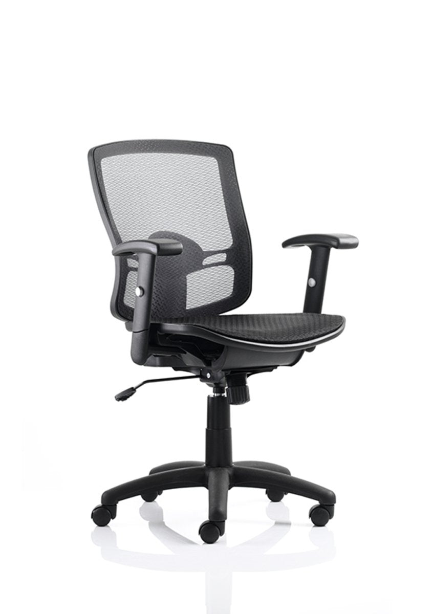 Operator Office Chair Palma Medium Mesh Back Task with Arms  Colour Black Mesh 