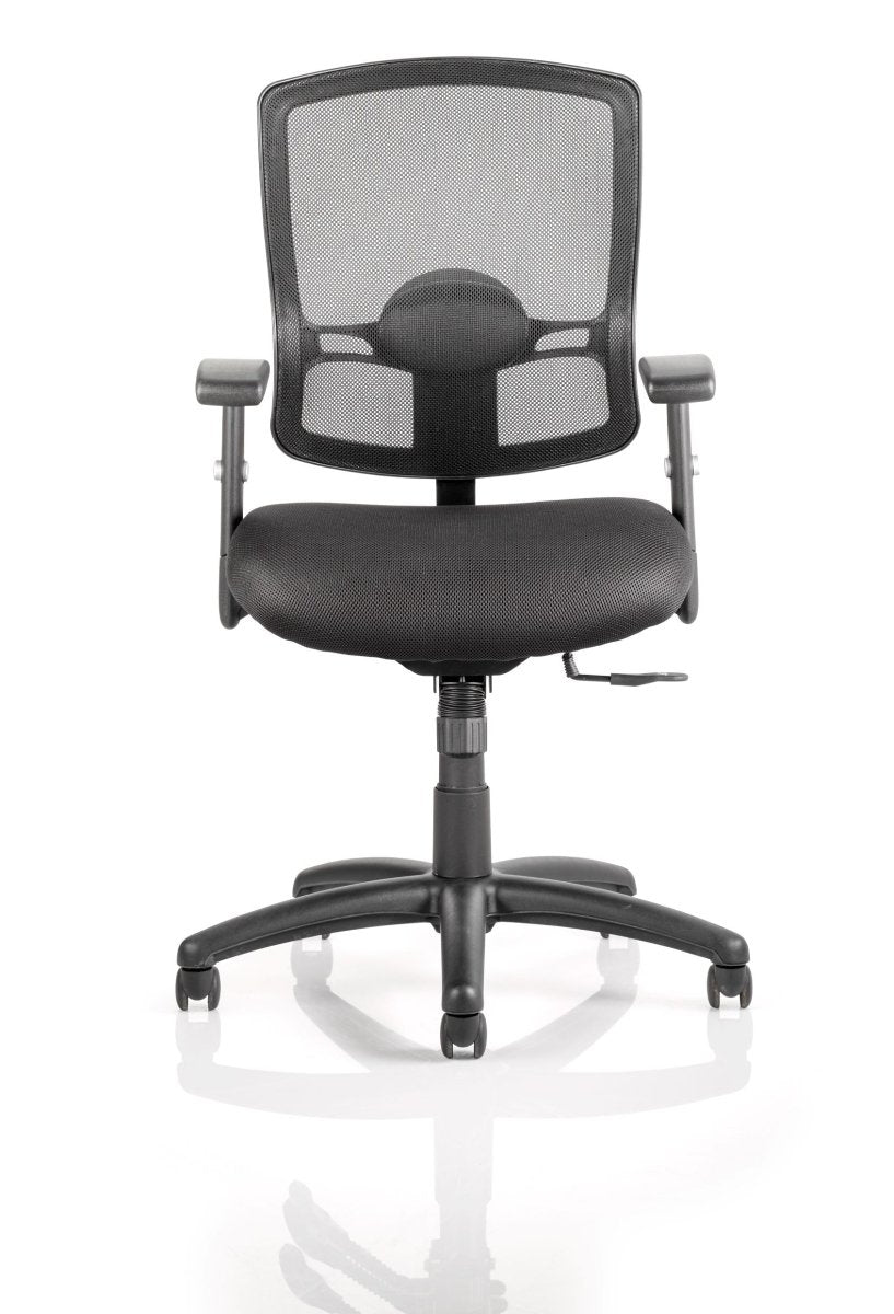 Office furniture portland-operator-chair Dynamic  With Height Adjustable Arms Colour Blue 