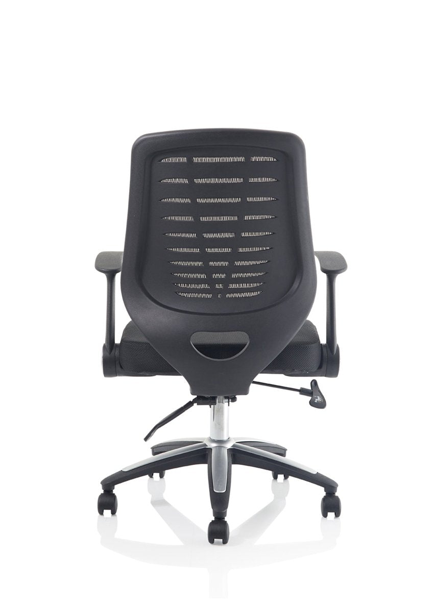 Office furniture relay-task-operator-chair Dynamic  Silver  Bespoke Bergamot Cherry With Folding Arms