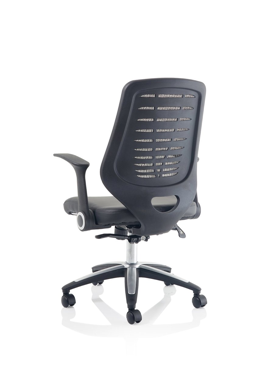 Office furniture relay-task-operator-chair Dynamic  Black  Bespoke Stevia Blue With Folding Arms